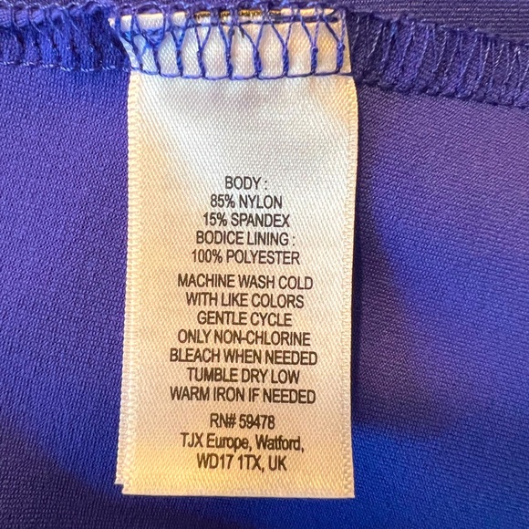 Cynthia Rowley  Size M  EUC Blue Nylon Stretch Sleeveless Knee Length Dress - Picture 9 of 10